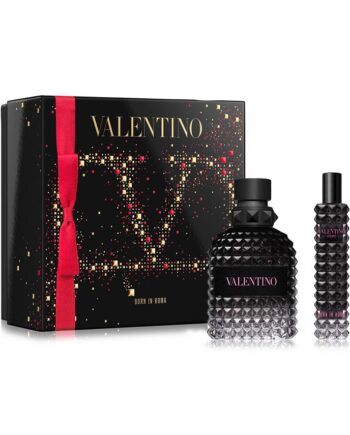 VALENTINO UOMO BORN IN ROMA  2 PCS SET: 1.7 EDT 0.5 OZ EDT SPRAY MEN