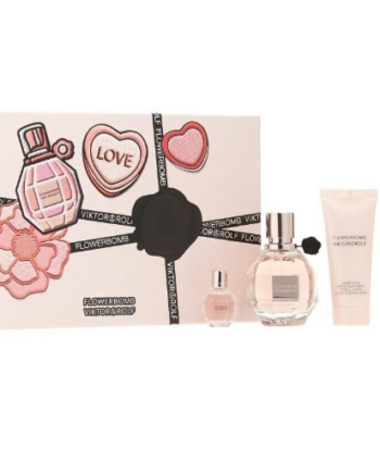 VIKTOR & ROLF FLOWERBOMB WOMEN PERFUME 4PC GIFT SET 1.7OZ-50ML EDP