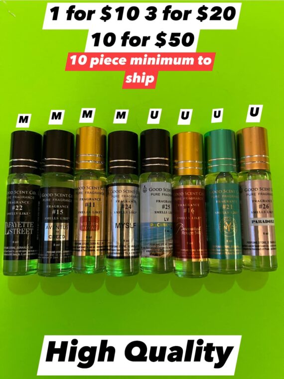 GOOD SCENTS PURE CONCENTRATED HIGH QUALITY BODY OILS 10 FOR $50 MINIMUM ORDER