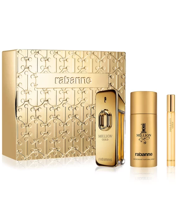 PACO RABANNE MEN'S 3-PC. MILLION GOLD EAU DE PARFUM INTENSE GIFT SET