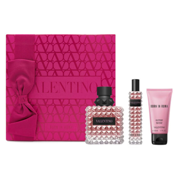 VALENTINO DONNA BORN IN ROMA EDP WOMEN 3-PIECE GIFT SET