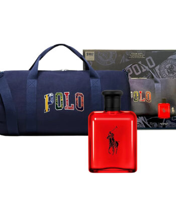 RALPH LAUREN POLO SET - POLO RED 4.2OZ & FULL SIZE DUFFLE BAG