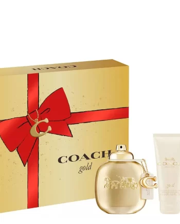 COACH GOLD 3 PIECE ST 3OZ PARFUM, 3.3OZ LOTION, .25OZ TRAVEL SPRAY