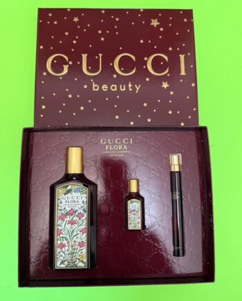 GUCCI FLORA GORGEOUS GARDENIA INTENSE 3 PIECE GIFT SET WOMEN